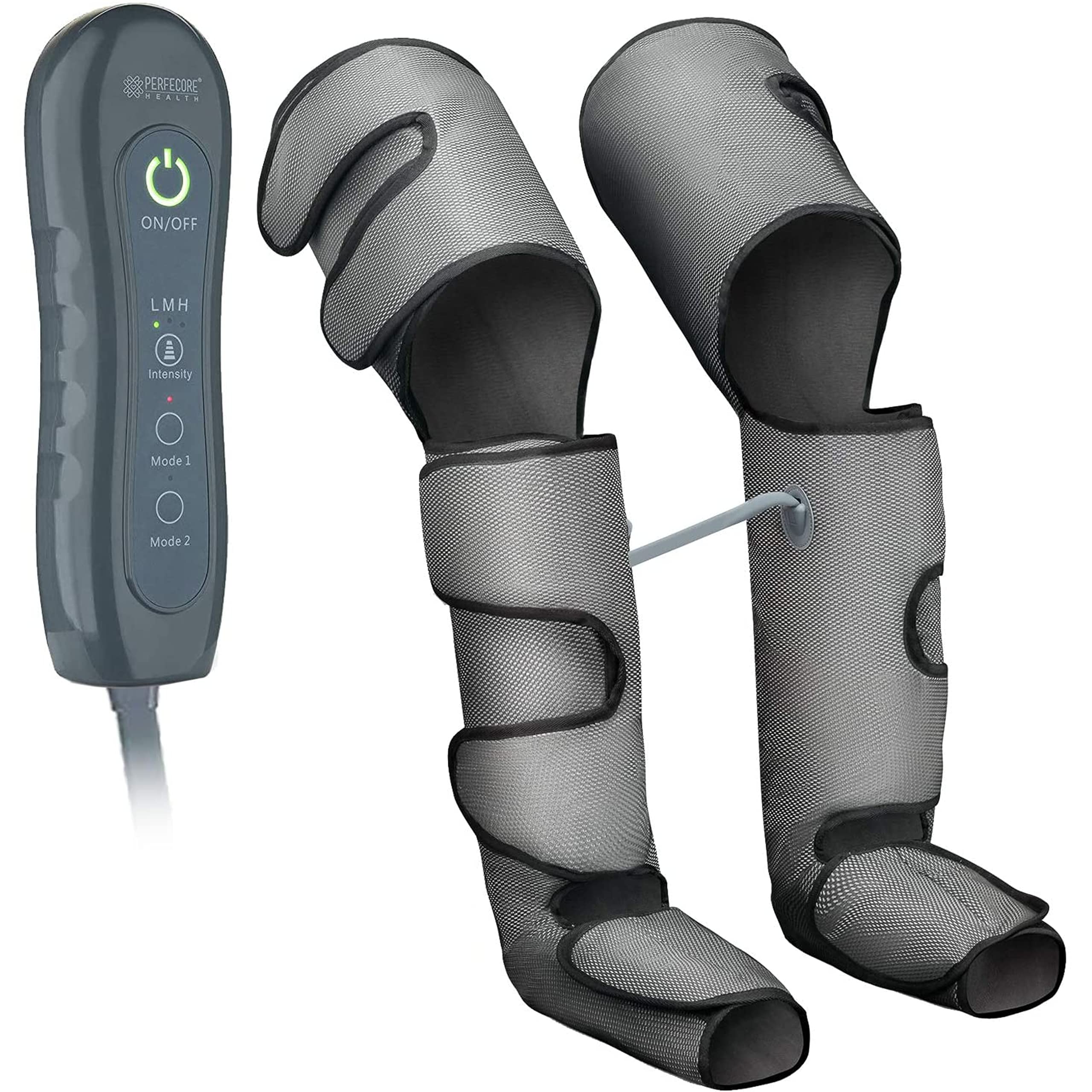 Perfecore leg massager gray front view with heat for improved circulation