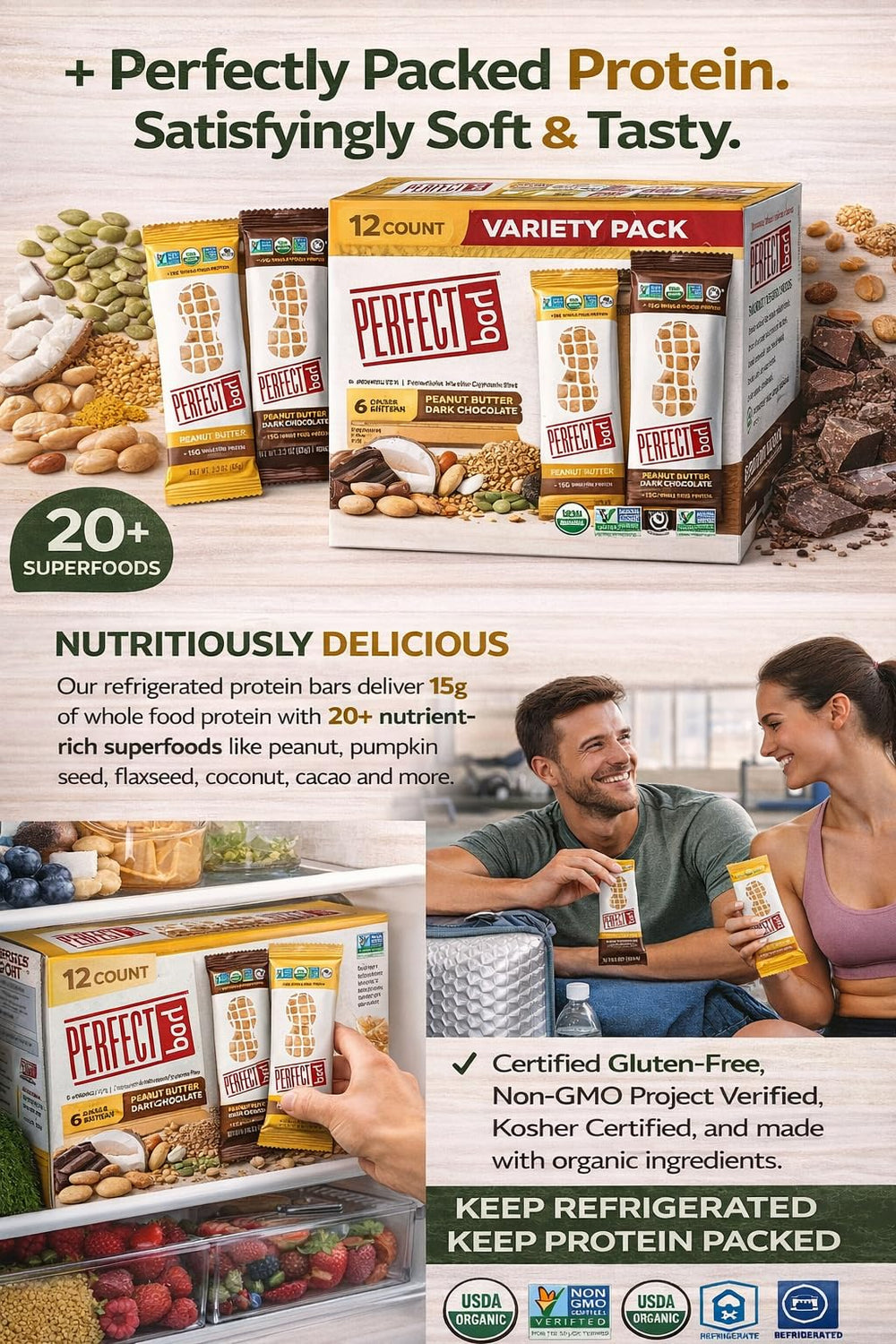 Perfect Bar cold-pack shipment scene communicates freshness upon arrival.