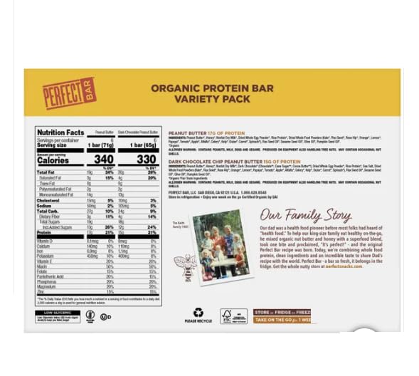 Perfect Bar dark chocolate chip bar visual highlighting satisfying sweetness and clean ingredients.