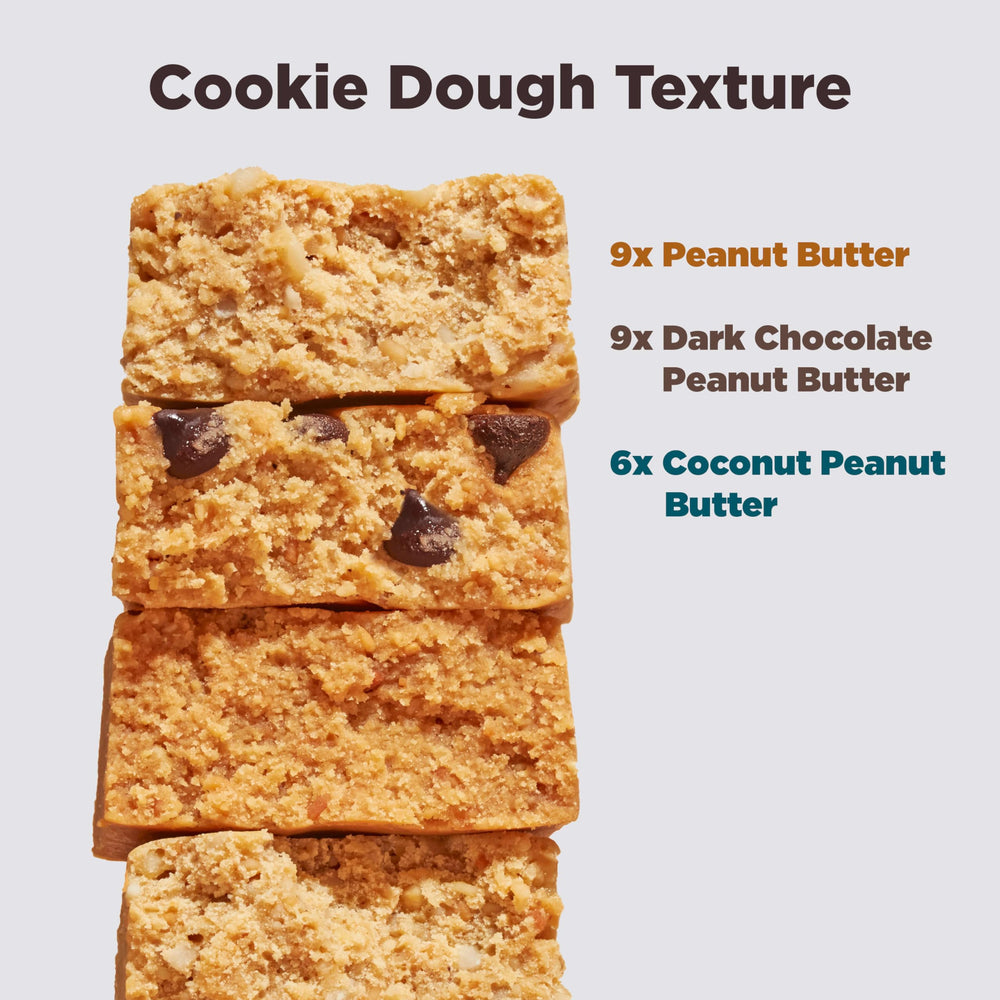 Perfect Bar Dark Chocolate Chip Peanut Butter close-up with rich flavor.
