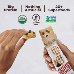 Perfect Bar organic superfoods array emphasizing vitamins and minerals.