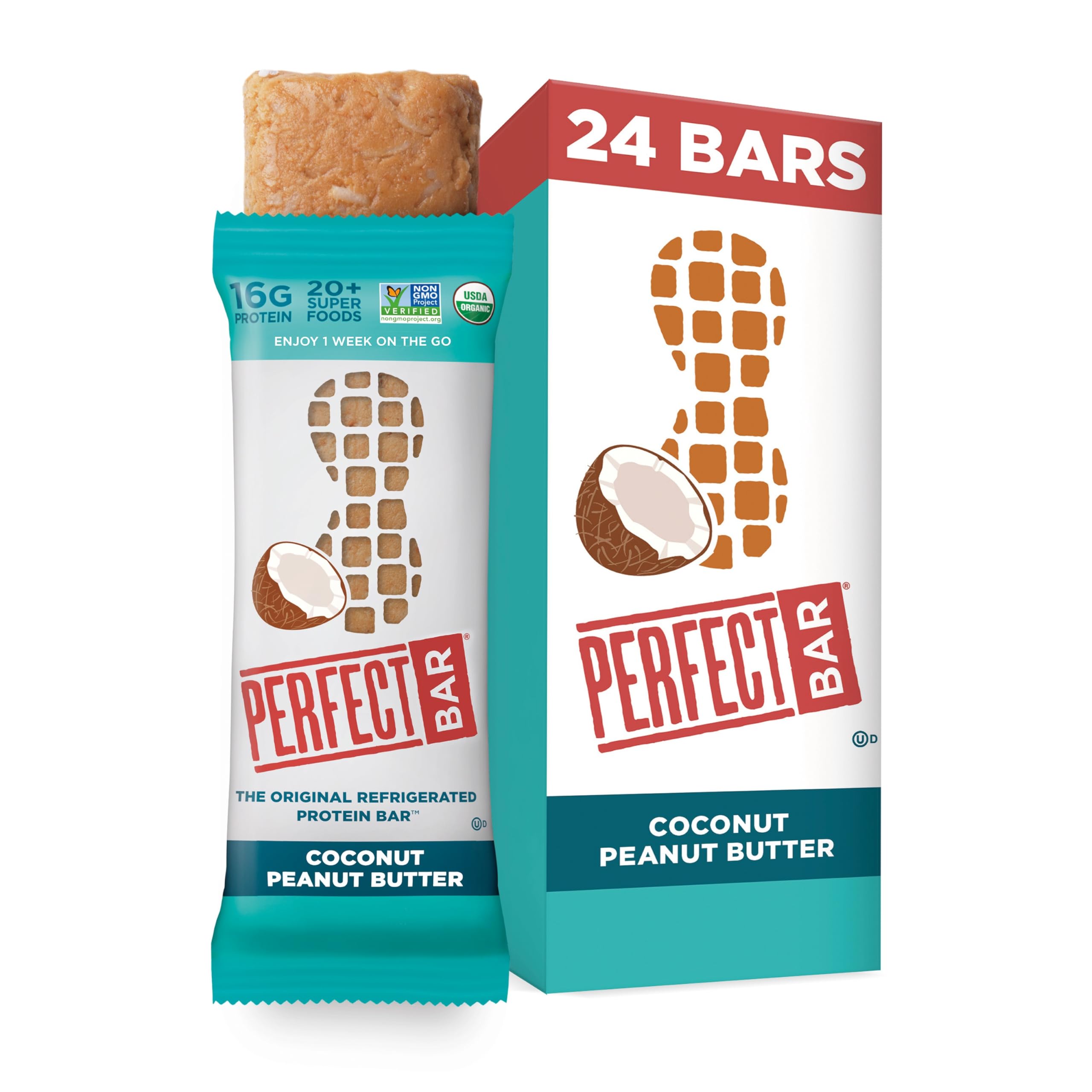Perfect Bar Original Coconut Peanut Butter close-up showing creamy texture and coconut bits for a satisfying snack
