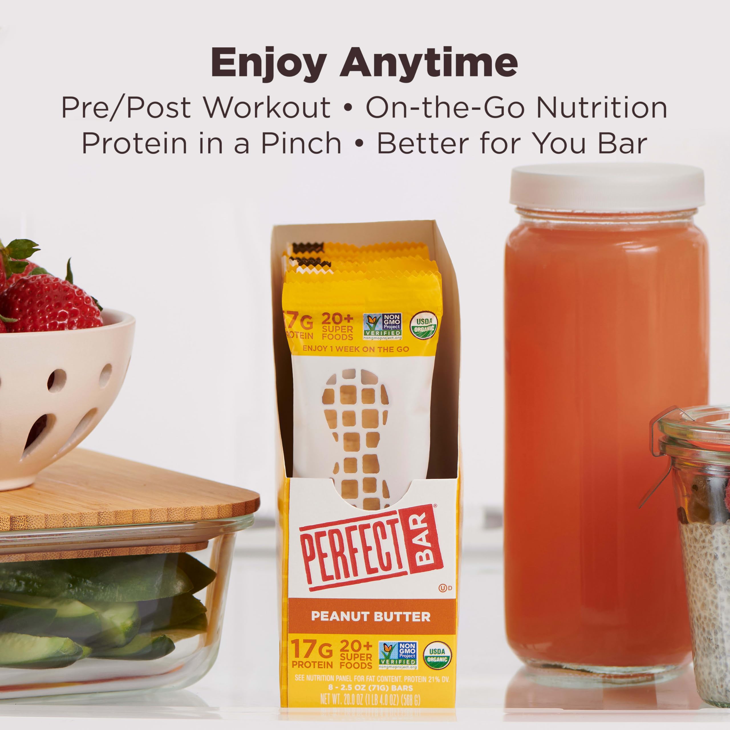 Whole-food protein with 17 grams per bar for mindful snacking.