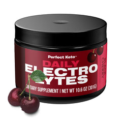 Perfect Keto Electrolytes Black Cherry bottle for on-the-go hydration