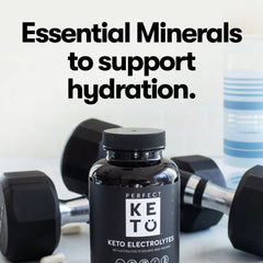 Morning routine with Perfect Keto Electrolytes provides steady energy on a low-carb plan.