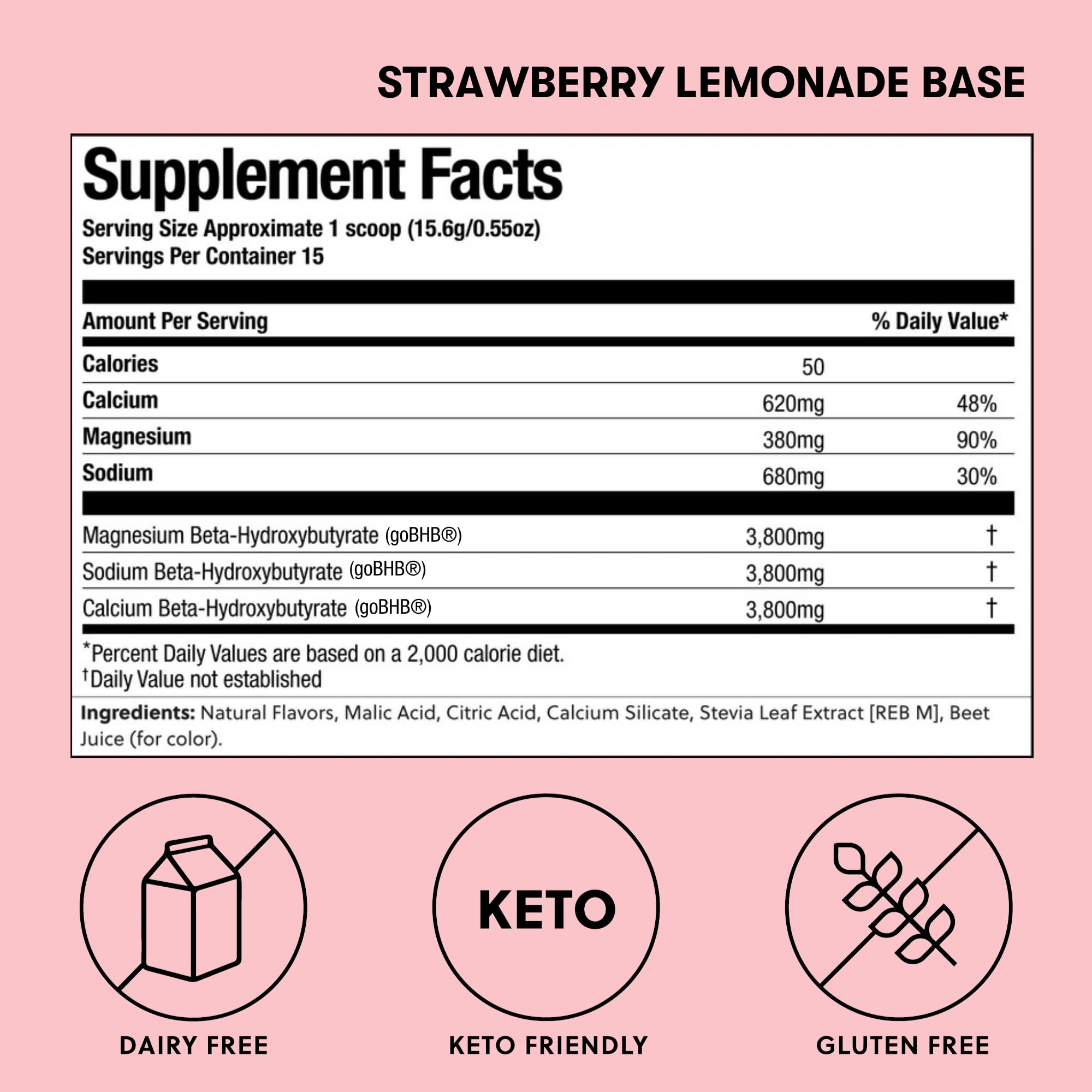 Perfect Keto goBHB Strawberry Lemonade shaker ready for ketosis-friendly drink.