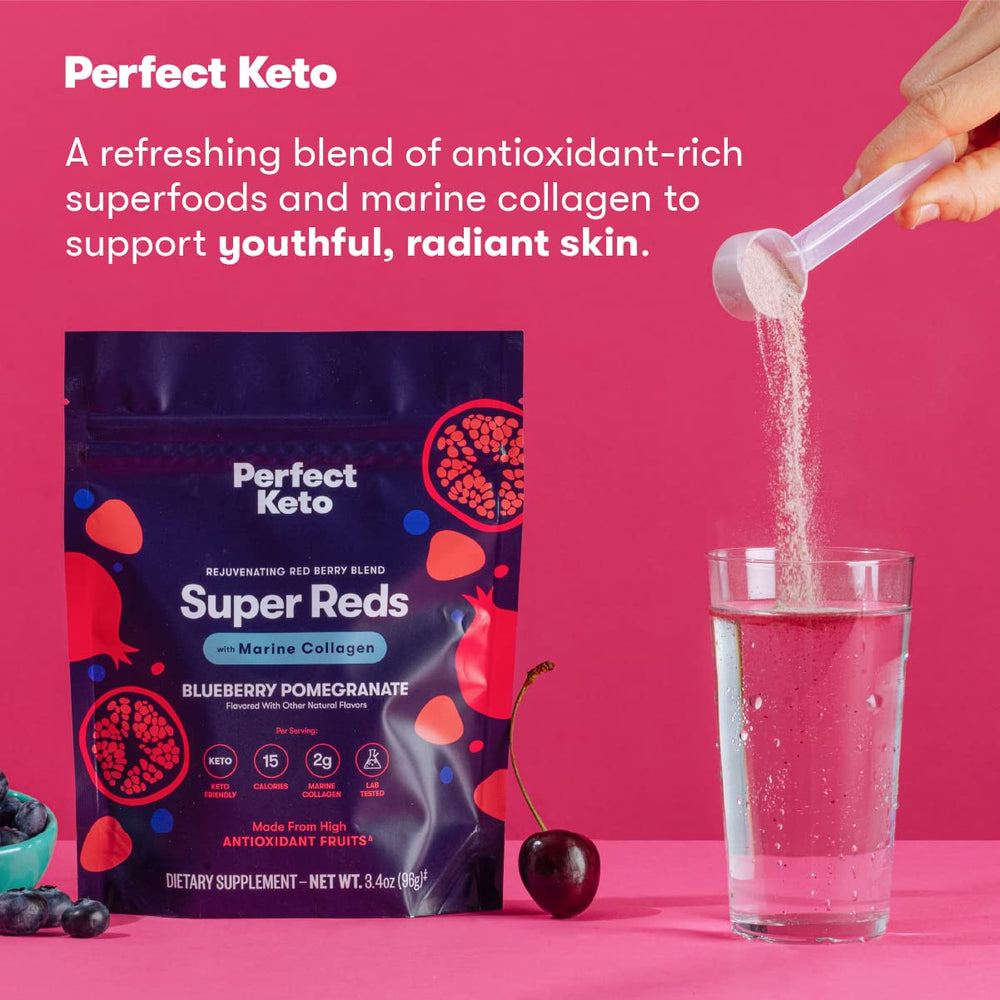 Vitamin C from acerola cherry in Perfect Keto Super Reds powder