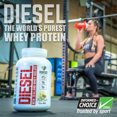 Perfect Sports Diesel New Zealand Whey Isolate scoop with premium protein boost.