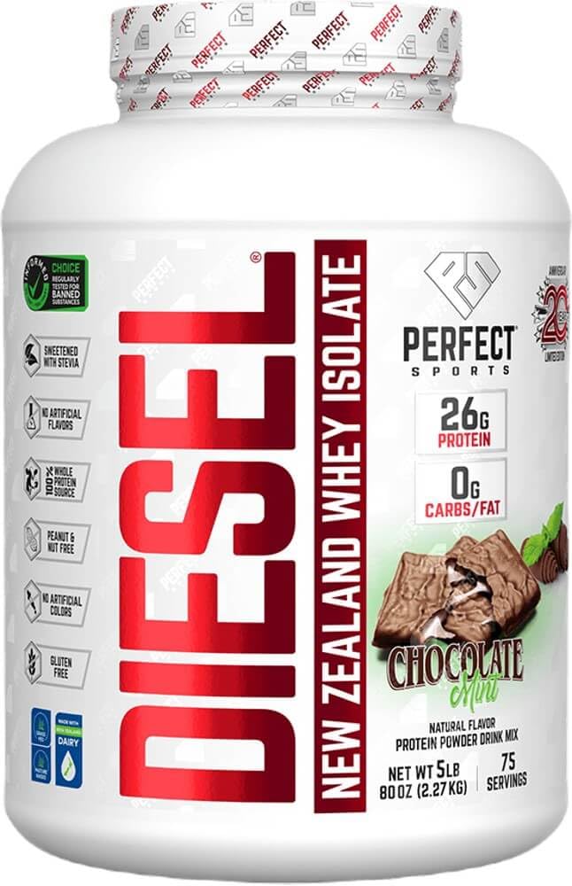 Scoop beside shaker with Diesel NZ Whey Protein Isolate for easy mixing.