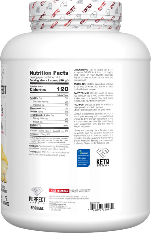 Diesel whey isolate banana shake showing smooth texture after blending.