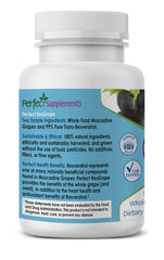 Perfect Supplements Organic Muscadine Grapes image highlighting grape-derived antioxidants.