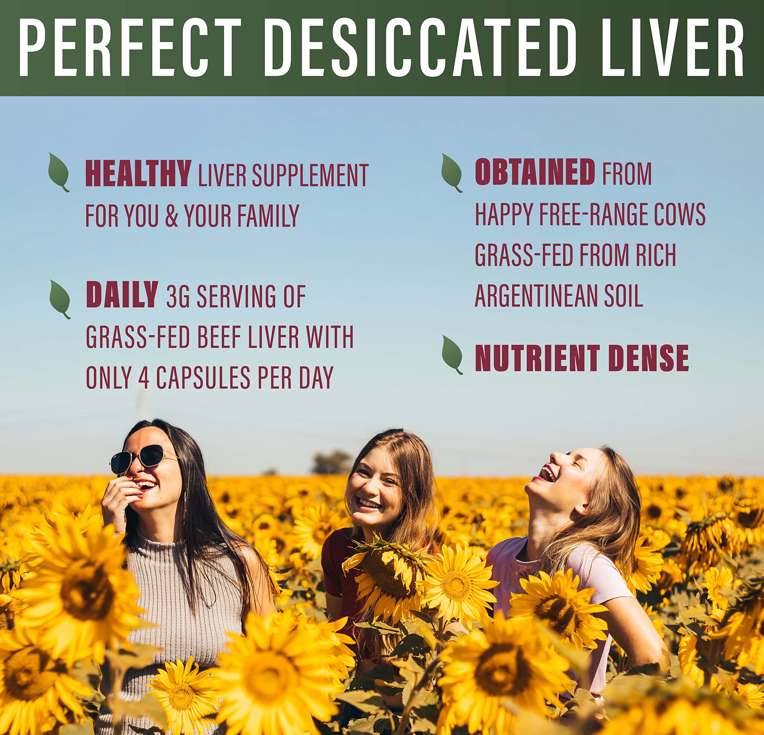 Perfect Supplements desiccated liver nutrition facts shows nutrient density for daily meals.