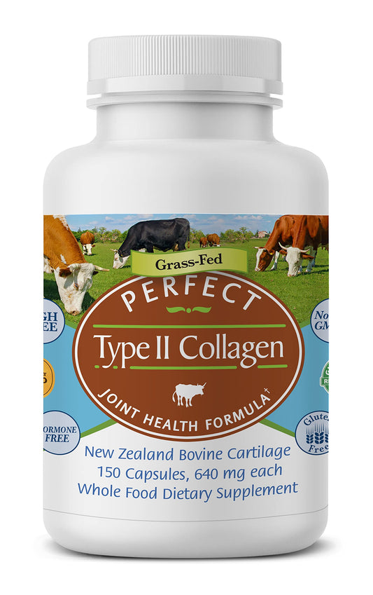 Perfect Supplements Perfect Type II Collagen bottle front showing premium joint support formula.