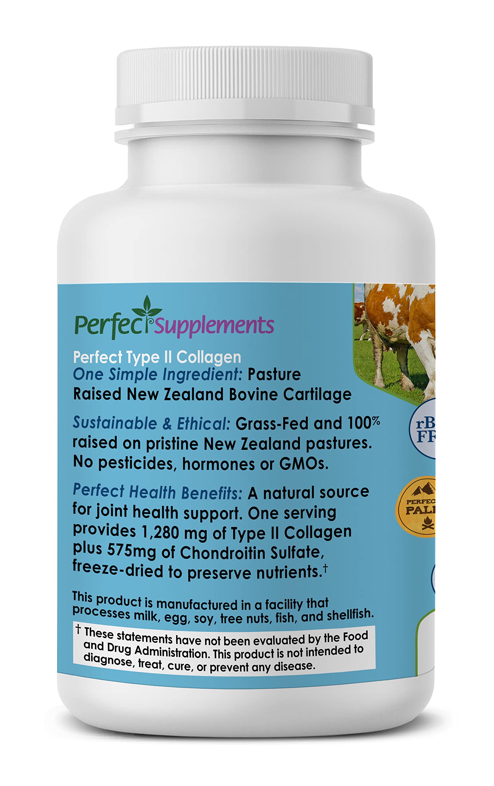 Perfect Supplements Perfect Type II Collagen capsules ready for daily use.