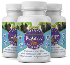 Perfect Supplements ResGrape Max bottle front with 60 capsules for a high-potency daily routine