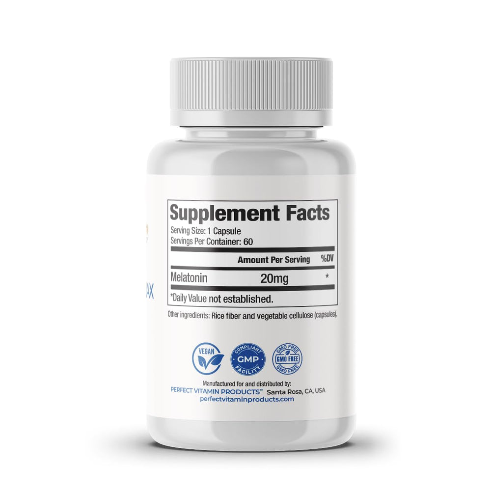 Perfect Vitamin Products evening routine with cup and tablet.