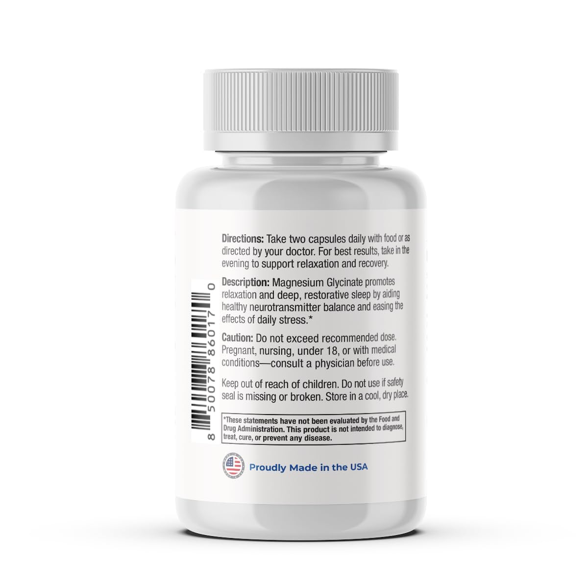USA-made production note for Perfect Vitamin Products Magnesium Glycinate in a GMP facility