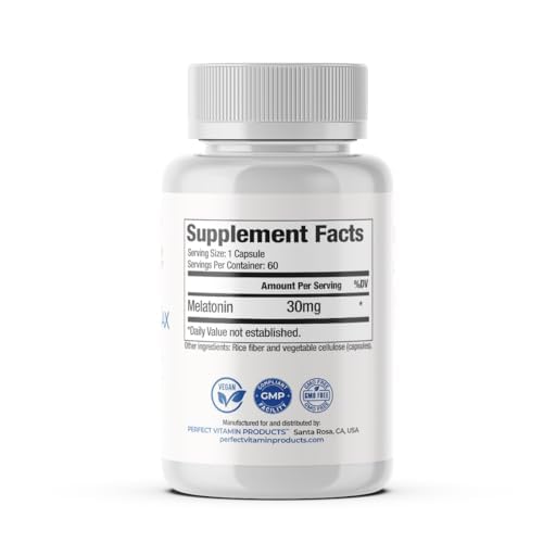 Made in USA seal on Perfect Vitamin Melatonin MAX packaging