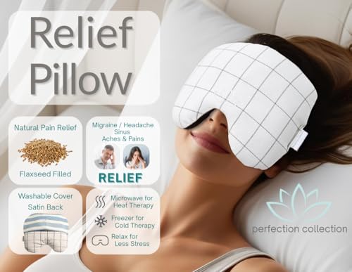 Perfection Collection eye pillow black white stripe design for comfort