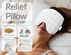 Perfection Collection eye pillow black white stripe design for comfort