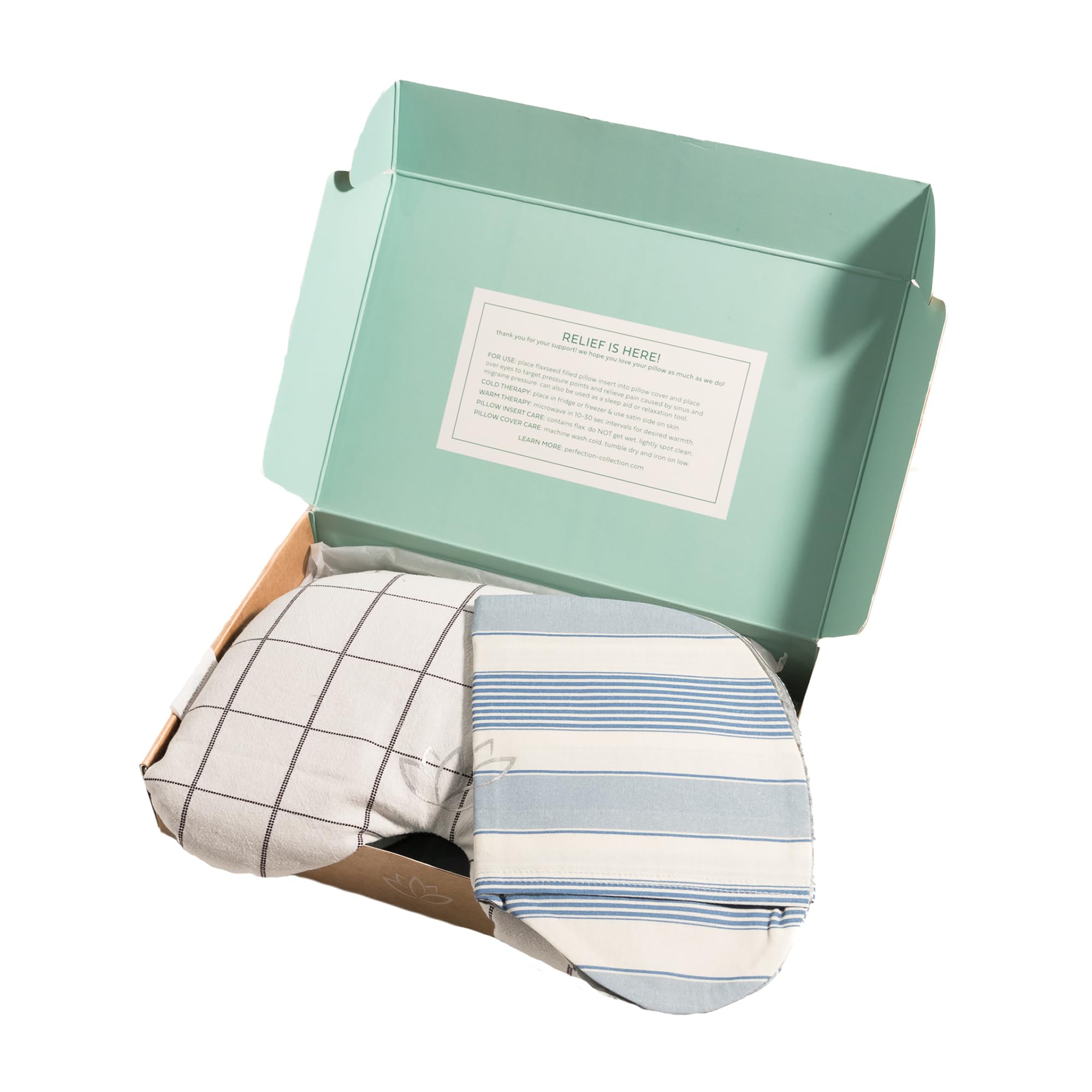 Perfection Collection eye pillow flaxseed fill inside for durable therapy