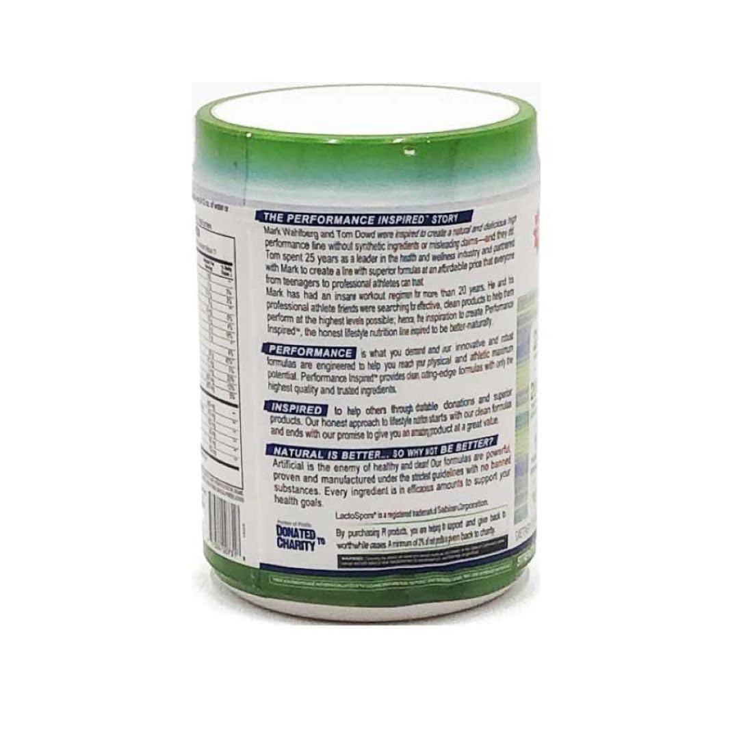 Performance Inspired digestive enzymes symbol highlights improved nutrient absorption after meals.