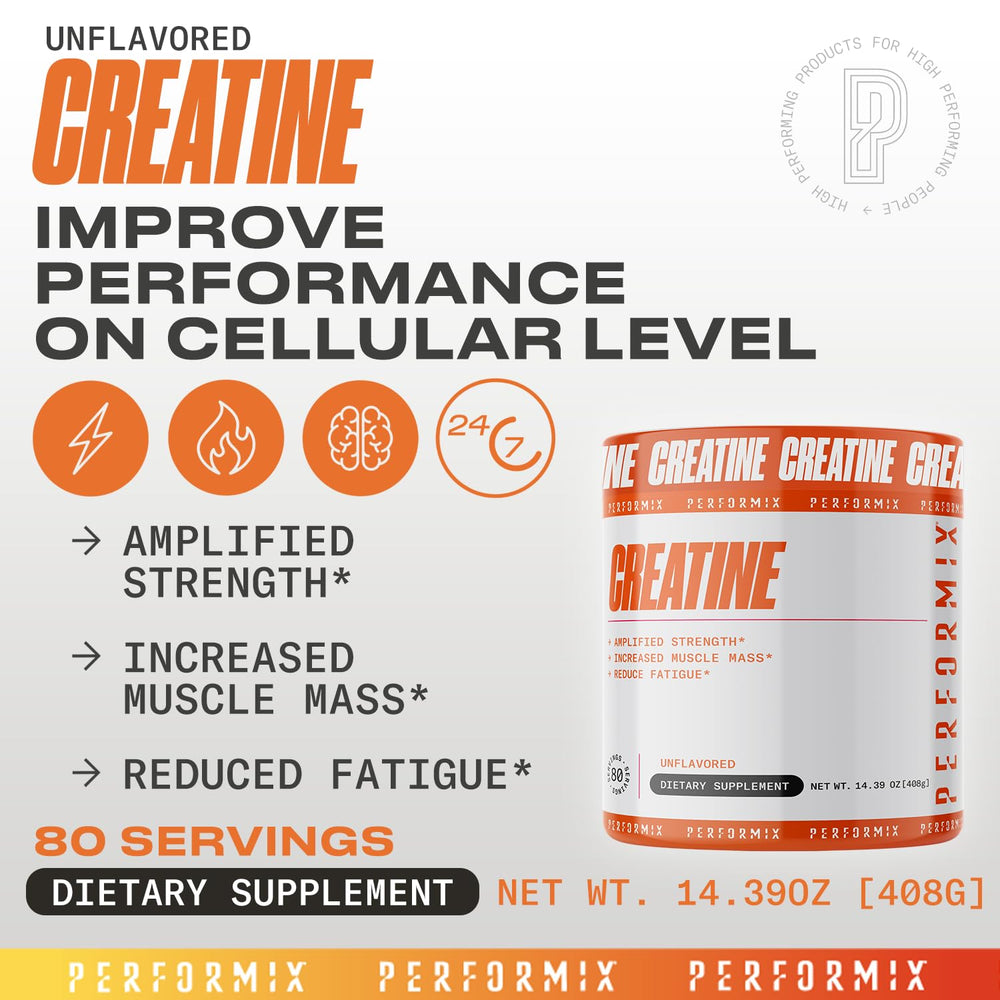 PERFORMIX creatine unflavored powder blends easily in any drink.