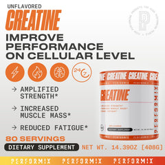 PERFORMIX creatine unflavored powder blends easily in any drink.