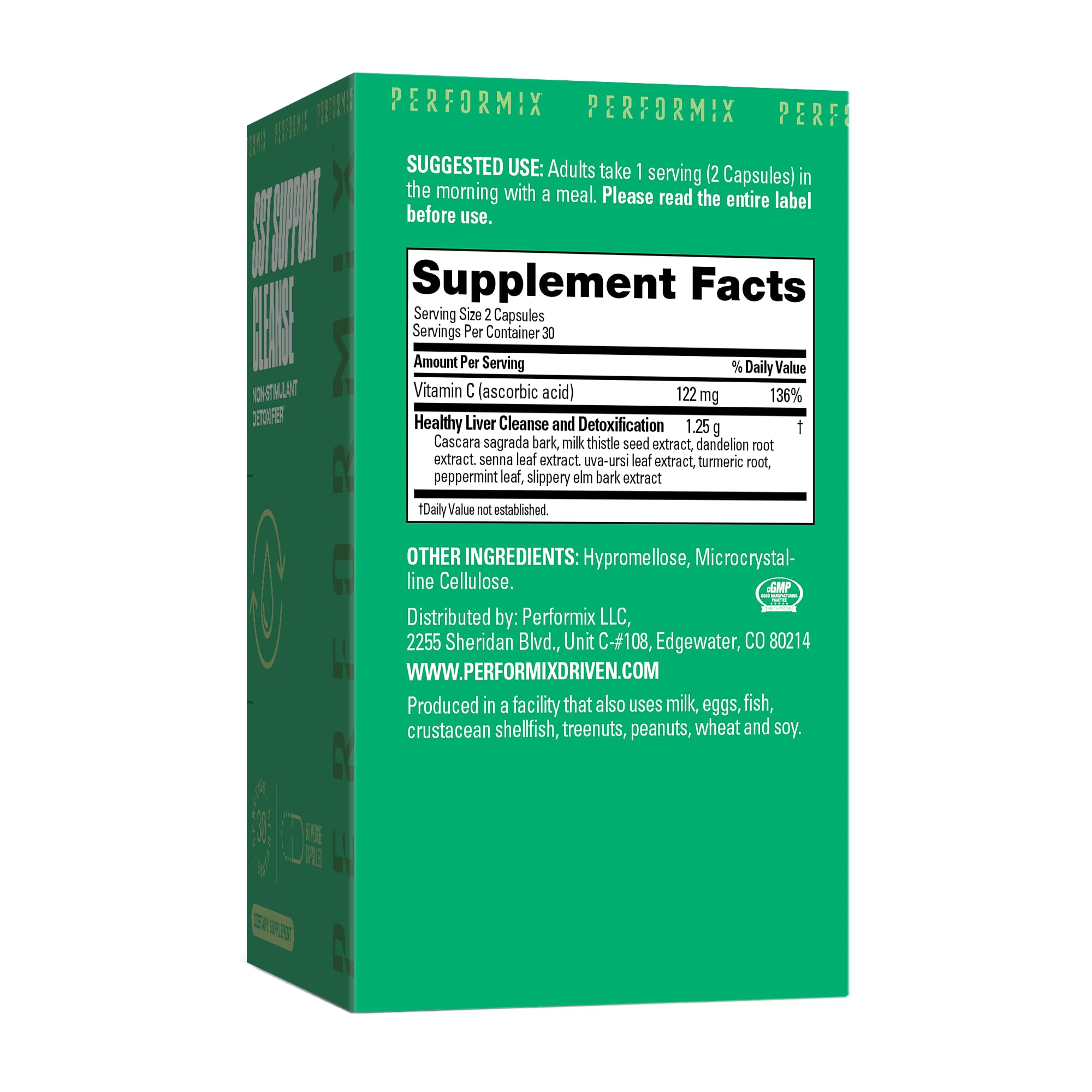 Bottle label displays PERFORMIX SST Cleanse branding for easy recognition.