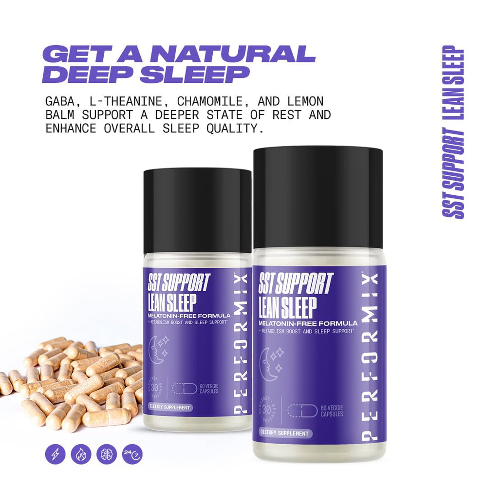 Capsules with a glass of water, showing easy bedtime consumption