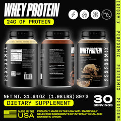 PERFORMIX vanilla protein powder being measured for a fast shake