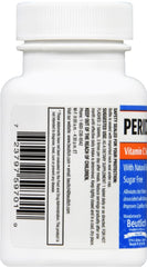Peridin-C tablets in bottle convey portable daily use for routine supplementation