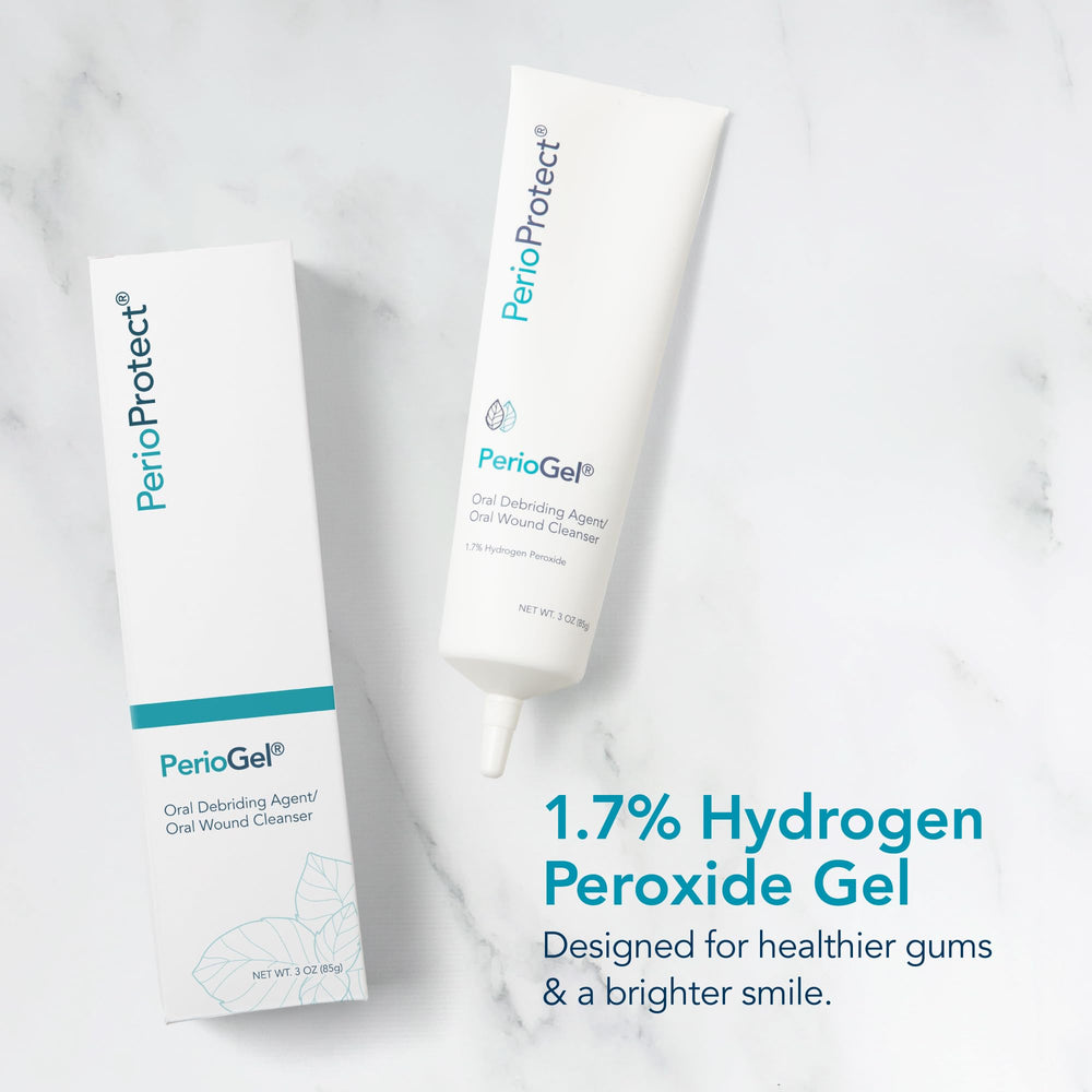 Perio Gel application session demonstrates easy at-home use for gum health.