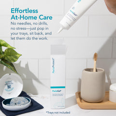 Perio Gel in tray demonstrates bacteria-killing action within minutes.