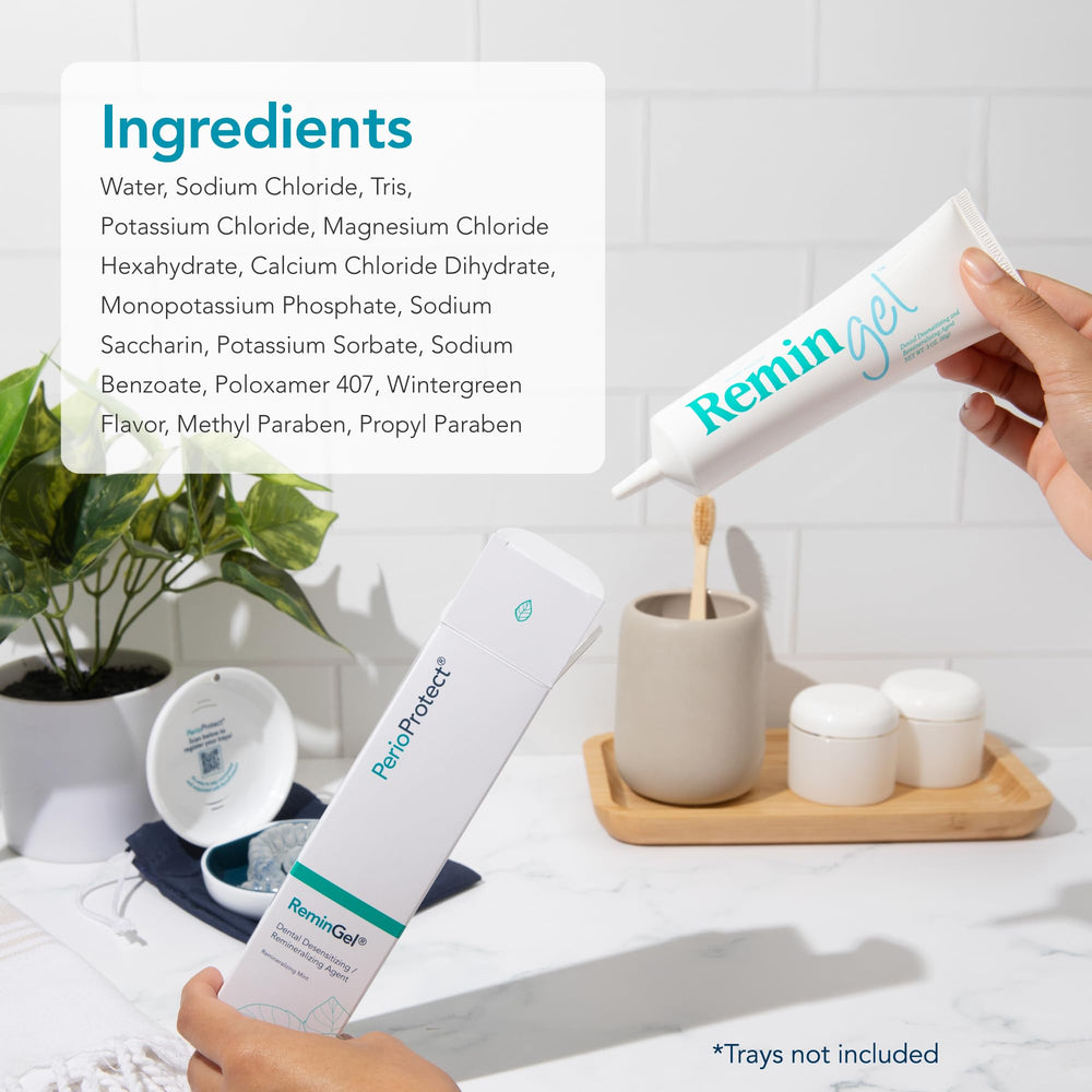Fluoride-free ReminGel promotes gentle enamel care.