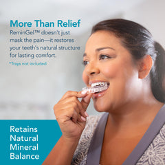 Tooth sensitivity relief with ReminGel application.