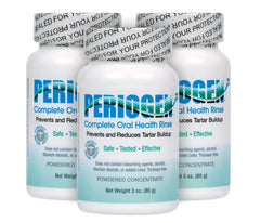 Periogen Complete bottle shown for easy daily rinse and tartar control.