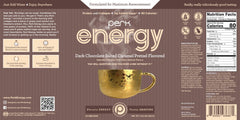 Perk Energy Drink Mix facility certification badge indicating quality standards