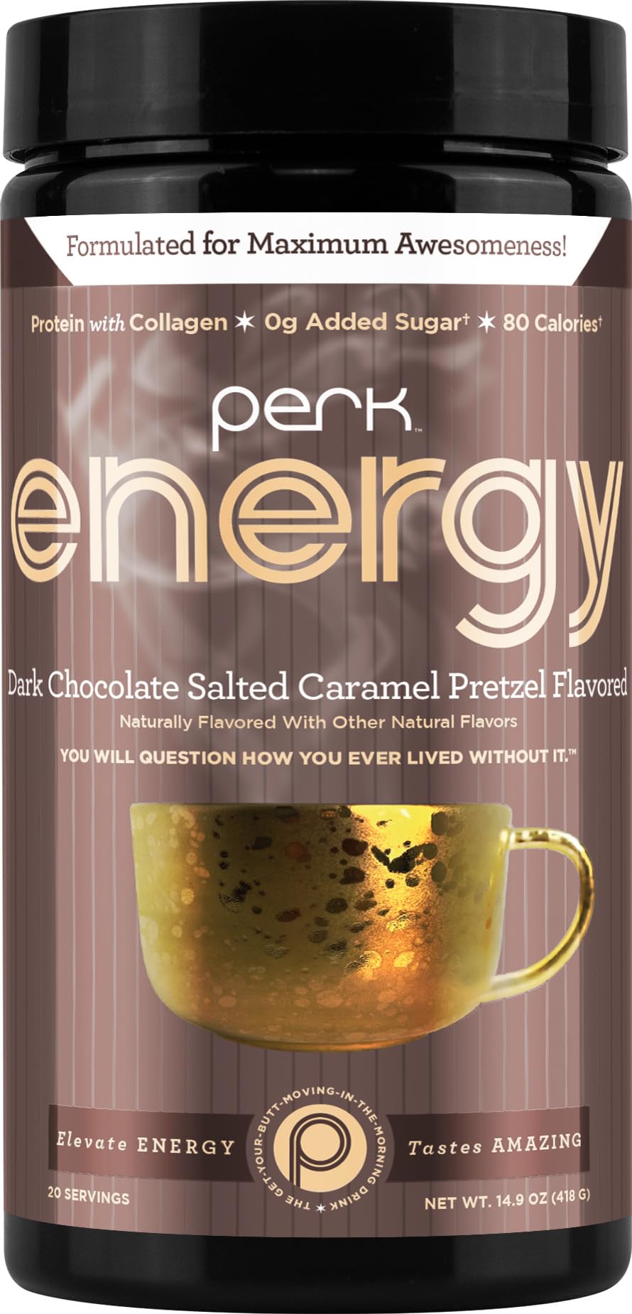 Perk Energy Drink Mix front pack showing packaging for quick caffeine boost