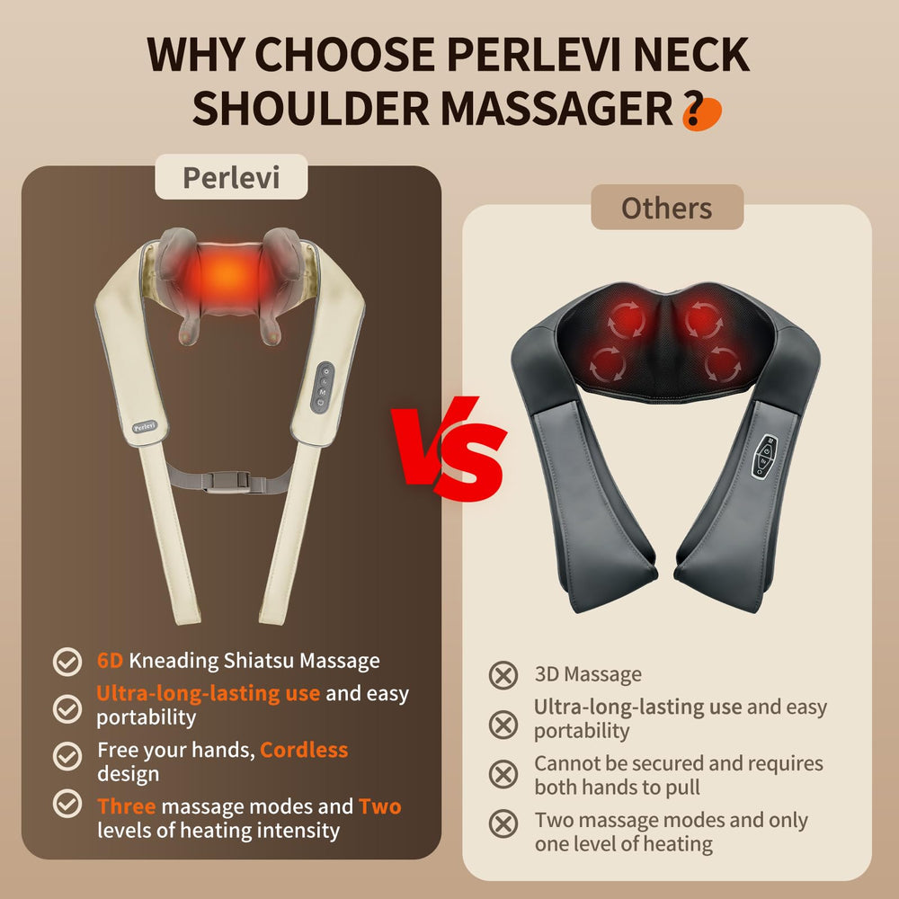 PERLEVI brushless motor delivers quiet massage for calm evenings