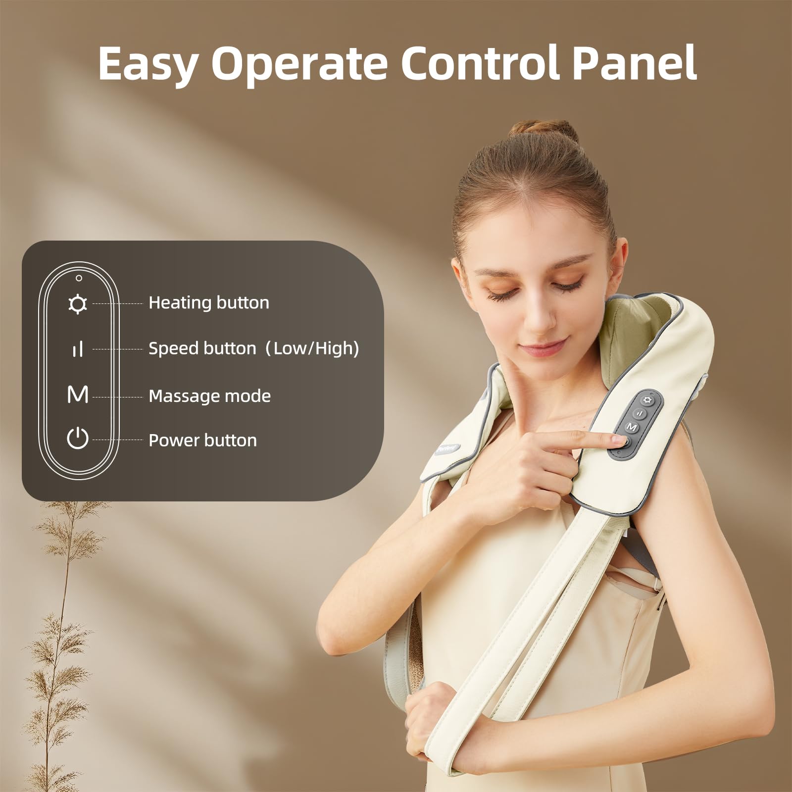 PERLEVI massager battery indicator for cordless convenience