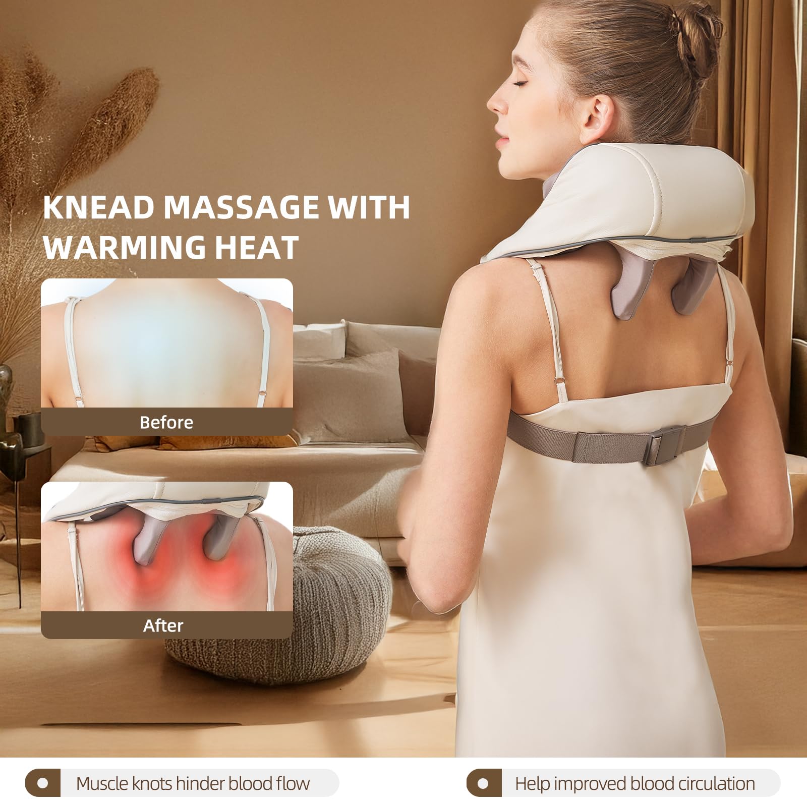 PERLEVI comfortable neck-shoulder wrap with secure fit.