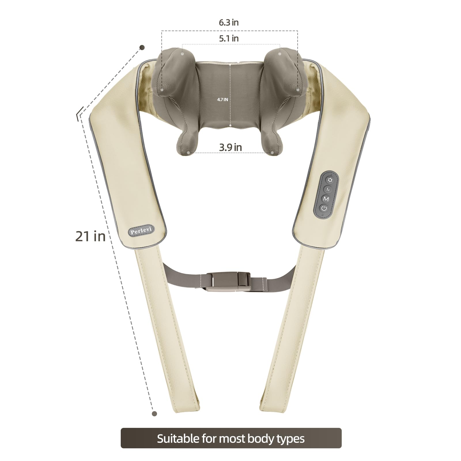 PERLEVI office-friendly neck massager in use for stress relief