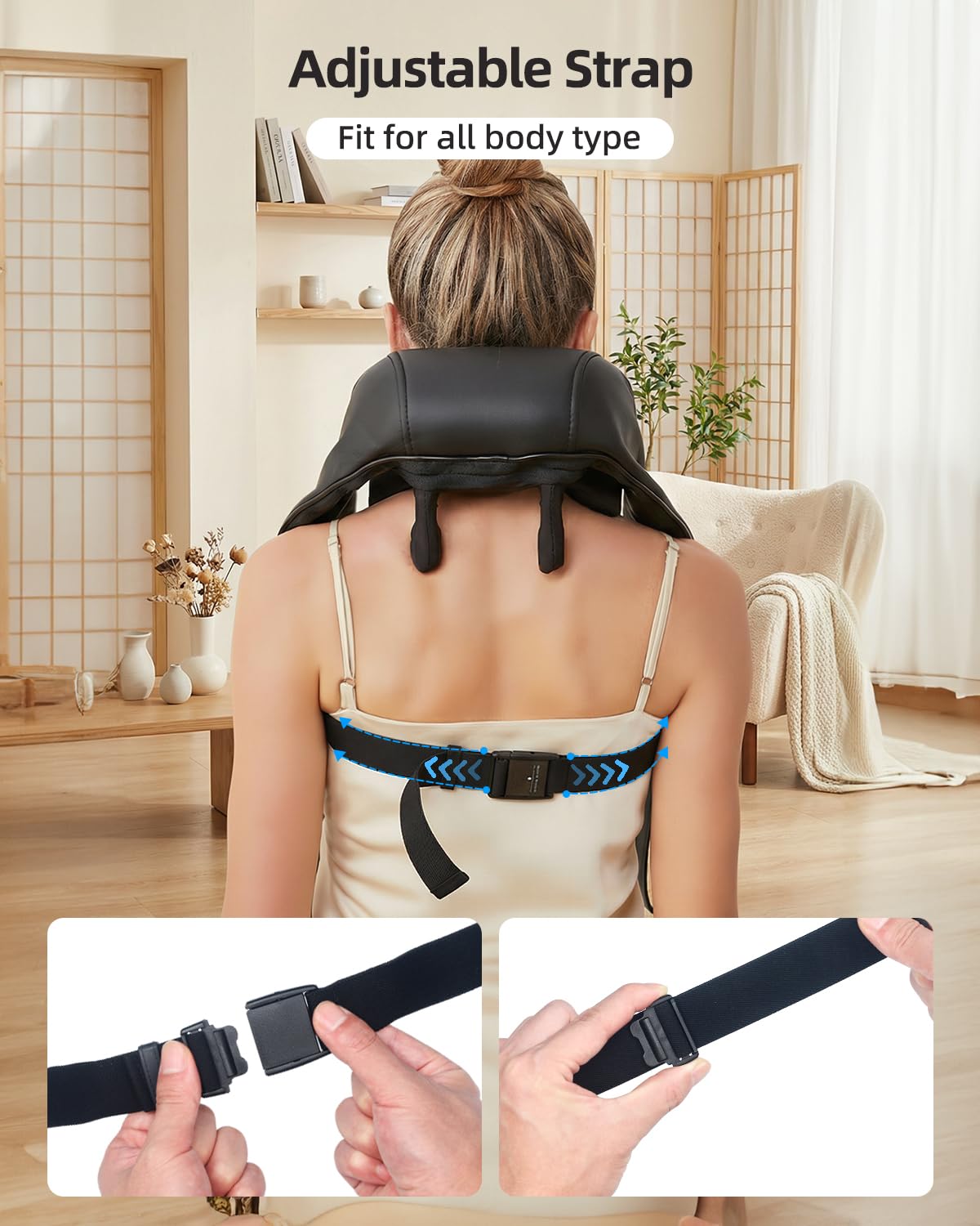 Wearable massager ideal for desk workers and post-work relaxation