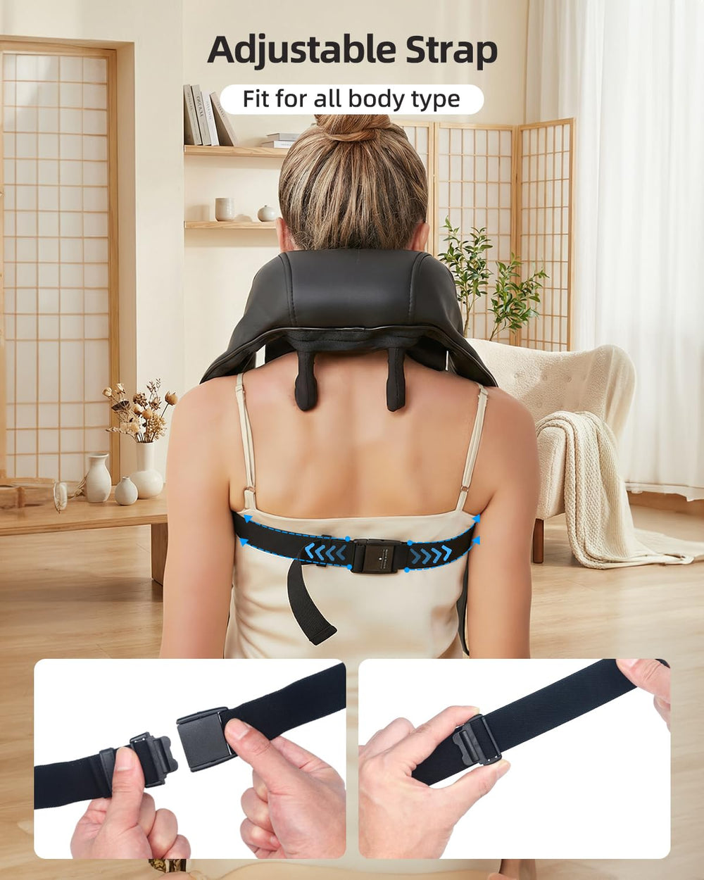 Wearable massager ideal for desk workers and post-work relaxation