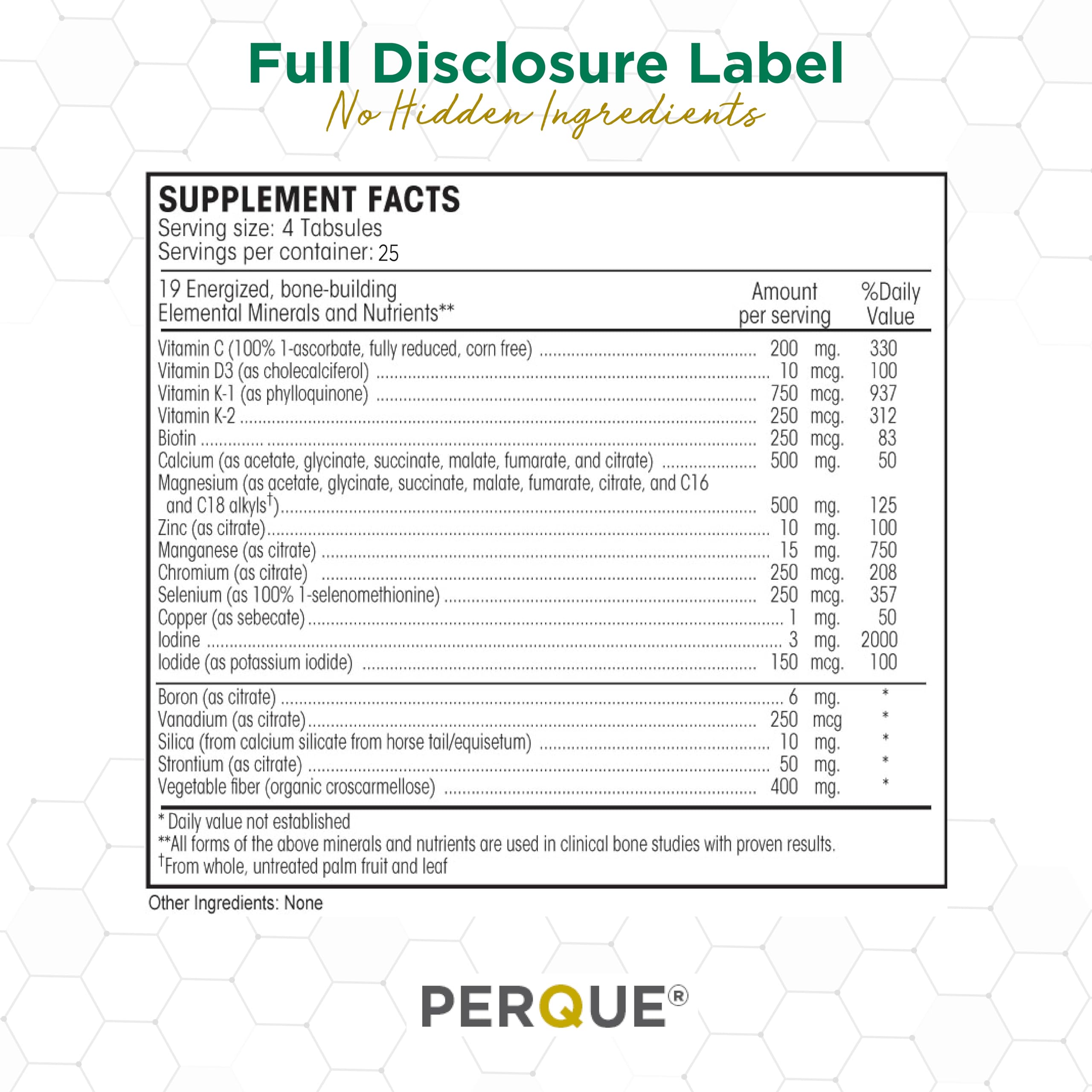 PERQUE Bone Guard Forte capsule closeup showing smooth texture.