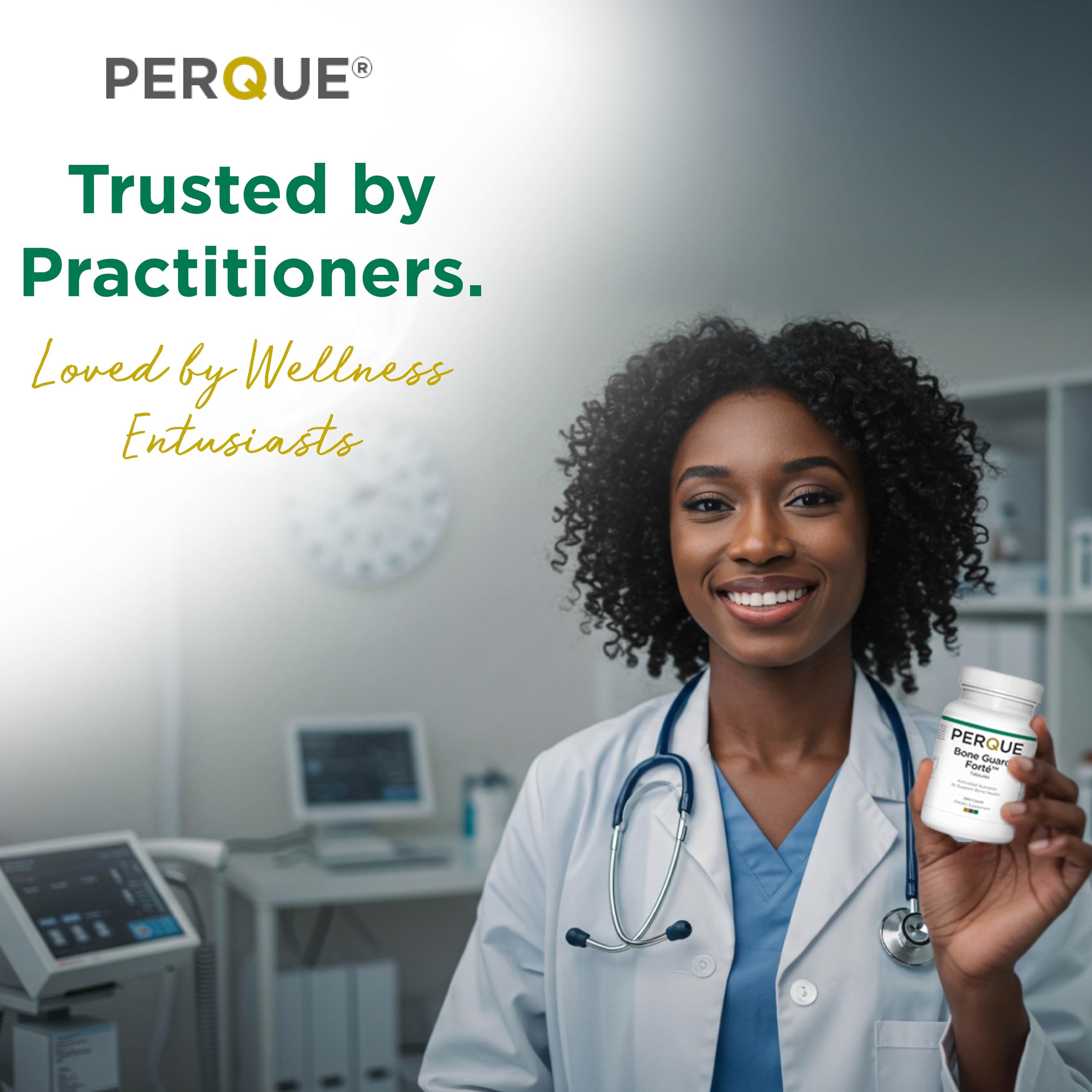 PERQUE Bone Guard Forte capsules ready for daily intake.