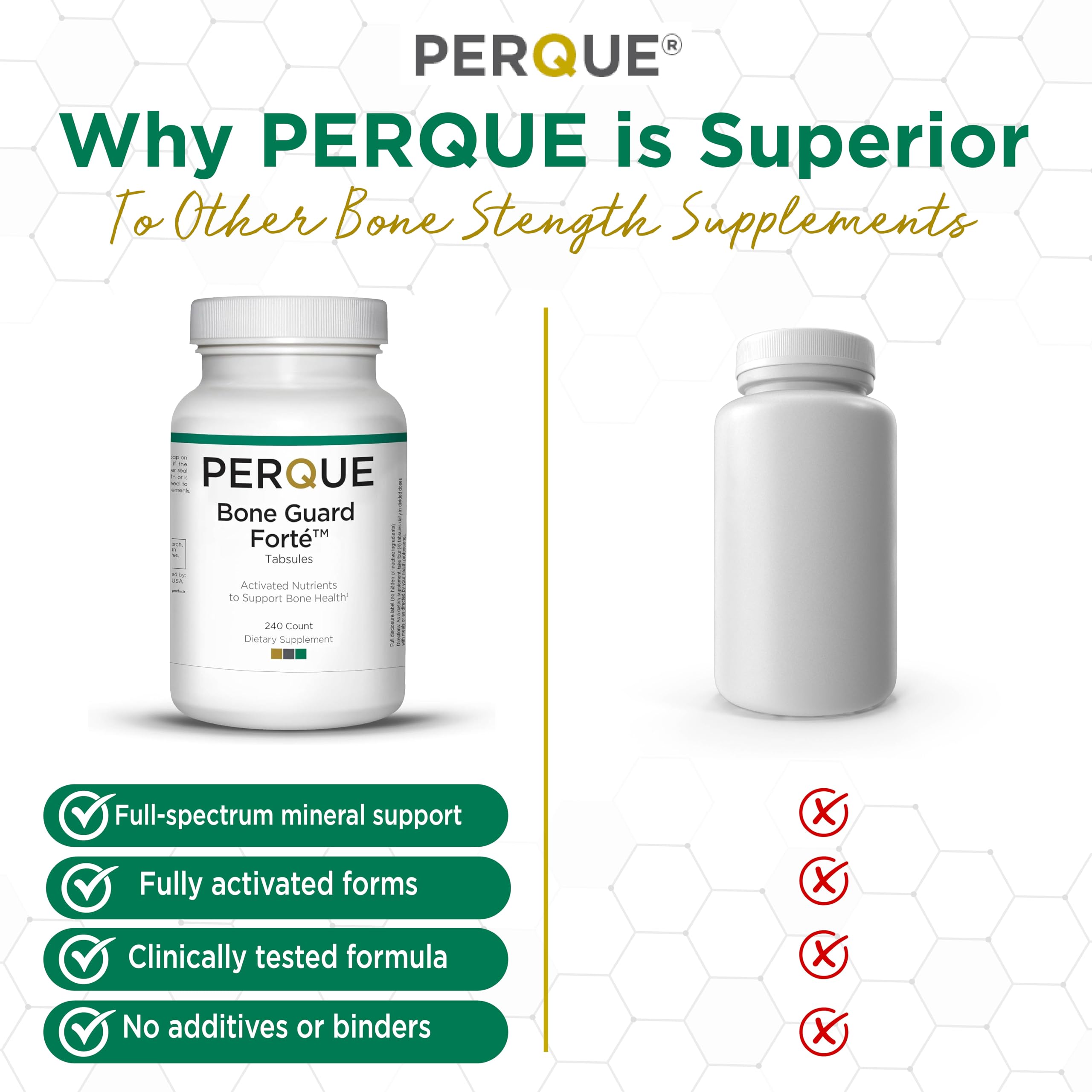 PERQUE Bone Guard Forte lifestyle shot for daily wellness routine.