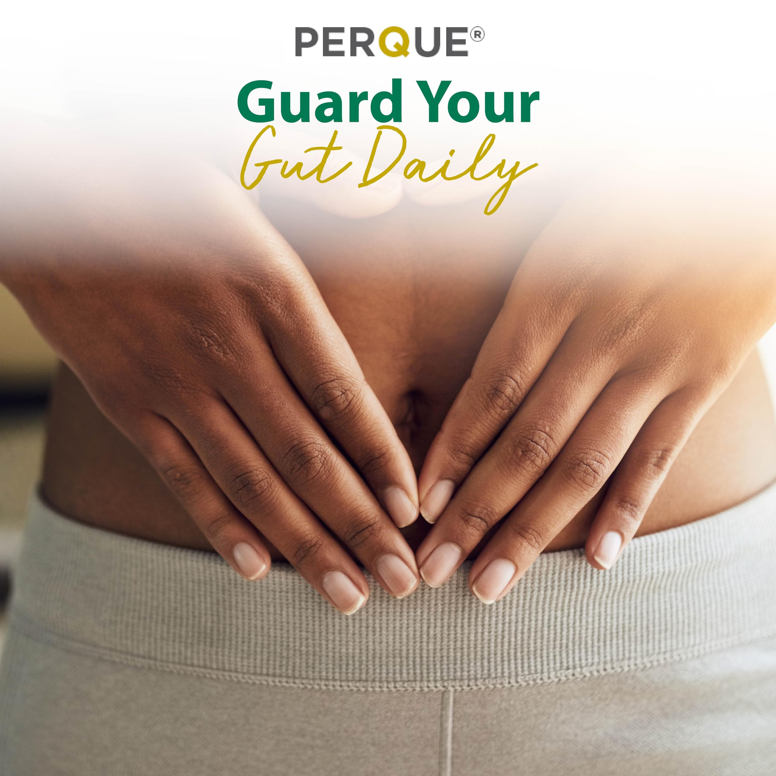 PERQUE Digesta Guard Forte label close-up highlighting non-FOS formulation