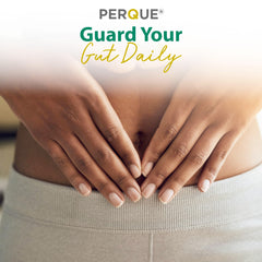PERQUE Digesta Guard Forte label close-up highlighting non-FOS formulation